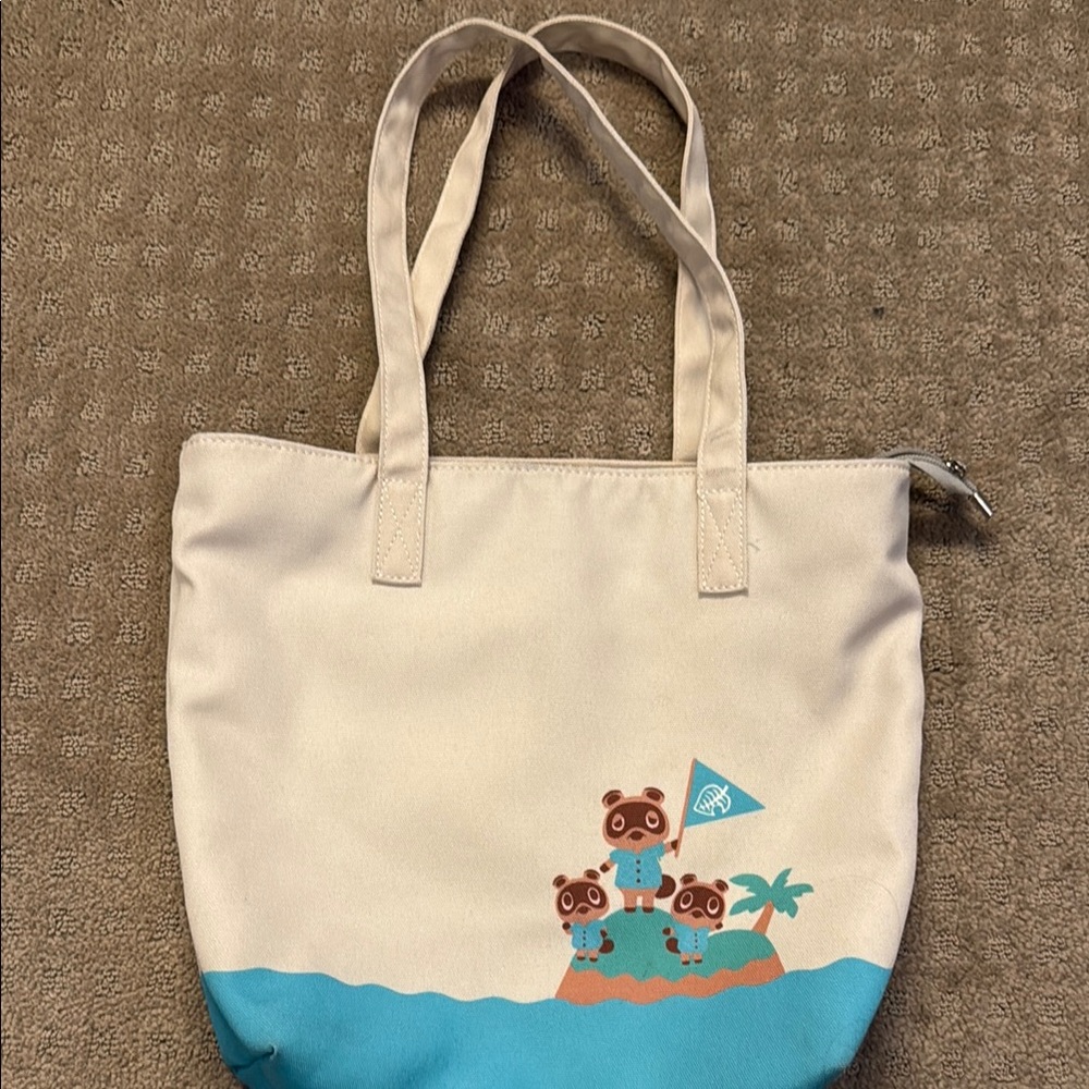 Animal Crossing Cute Beige Canvas Tote